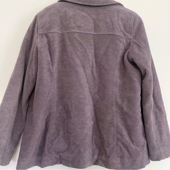 L.L. Bean Women’s Jacket Wool Blend Purple Winter Coat w Front Pockets Large - Picture 7 of 8